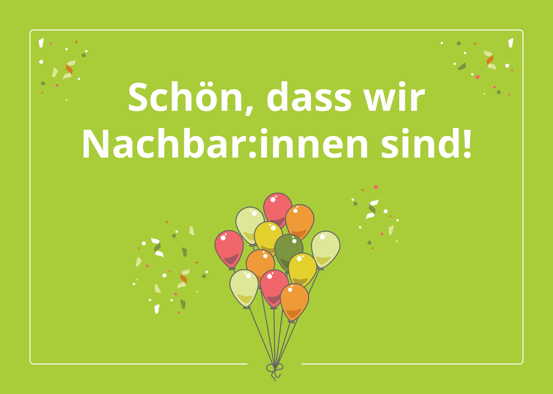 Tag der Nachbarn - Postkartenbild