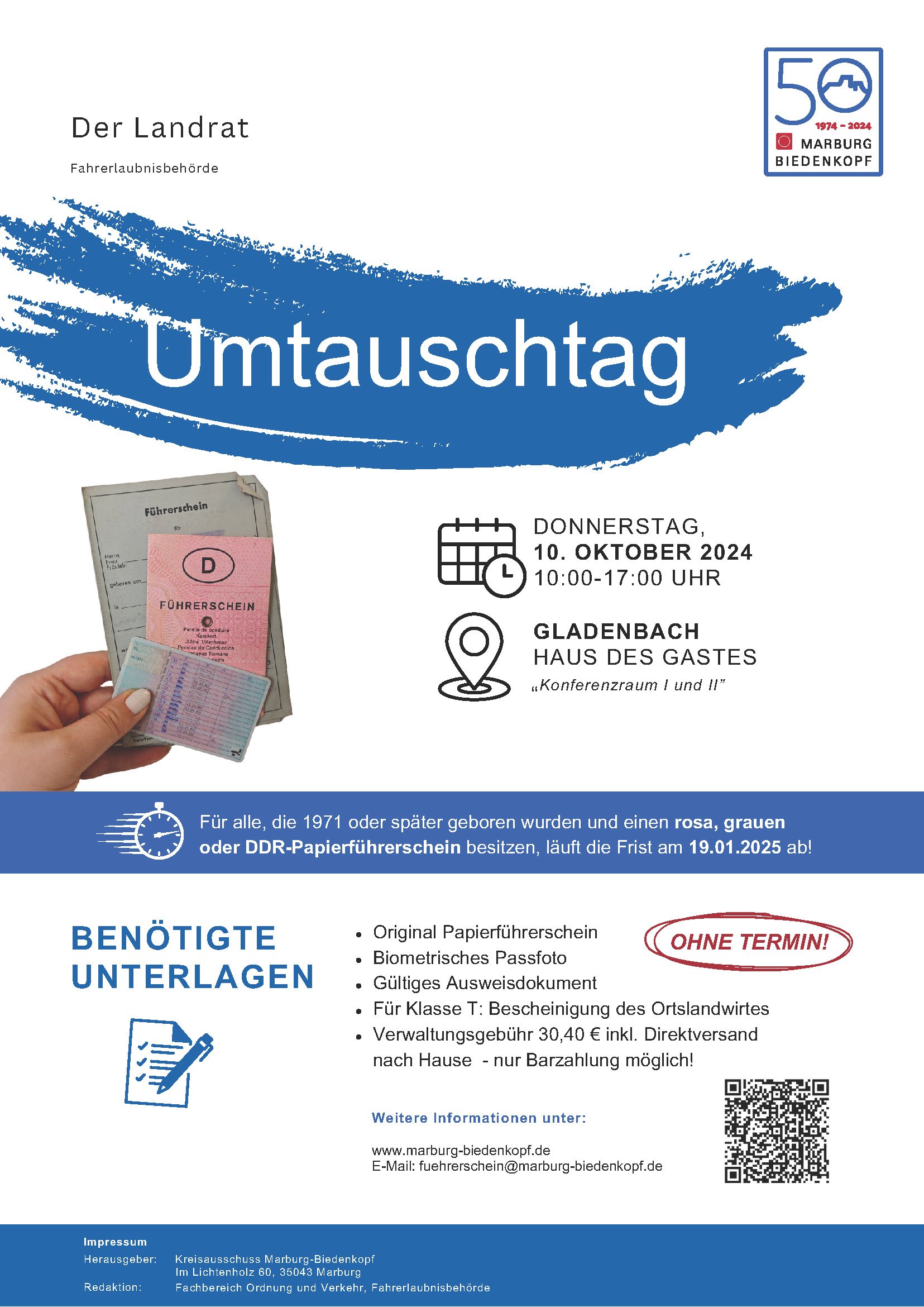 Flyer Umtauschtag Führerschein