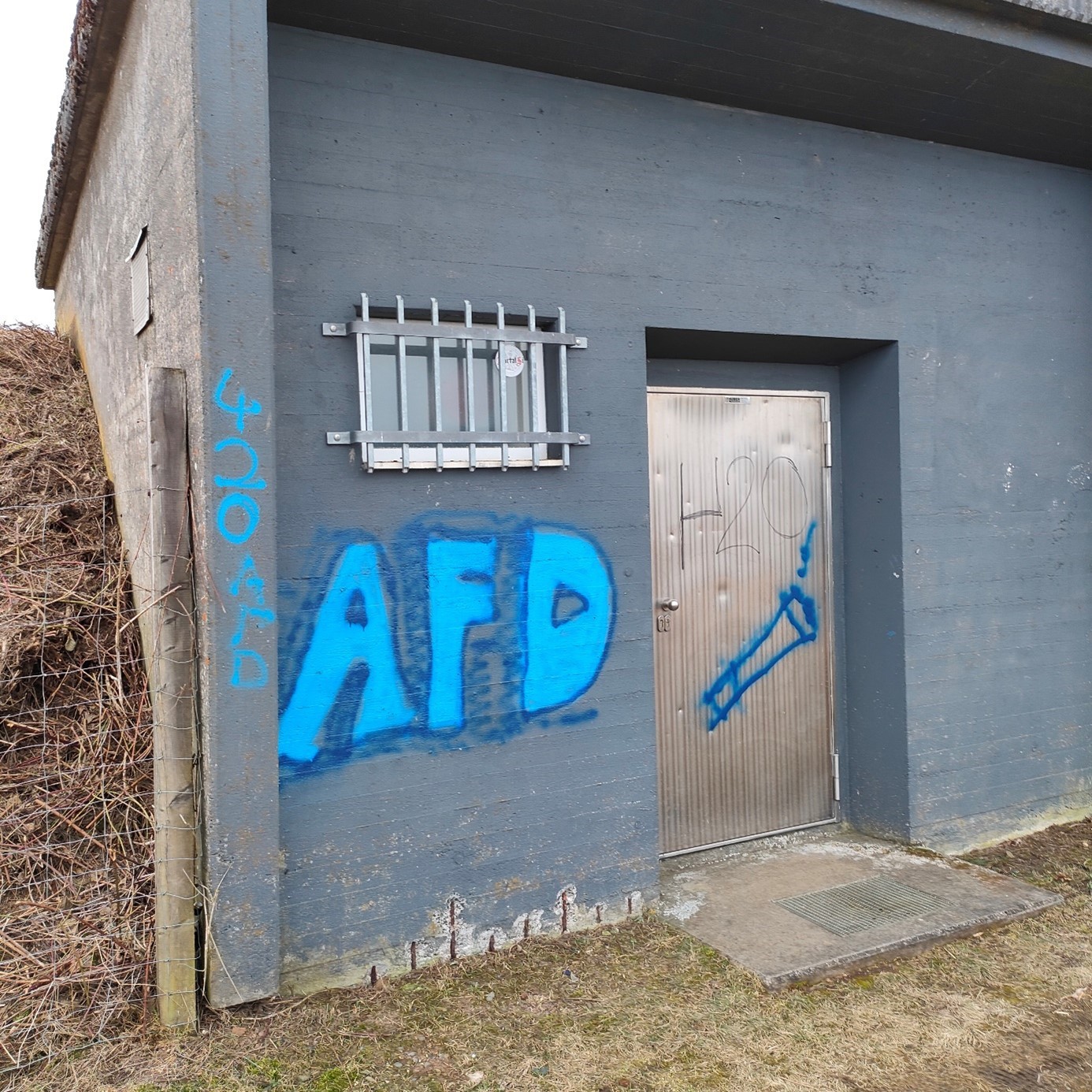 Schmiererei am Hochbehälter Lixfeld